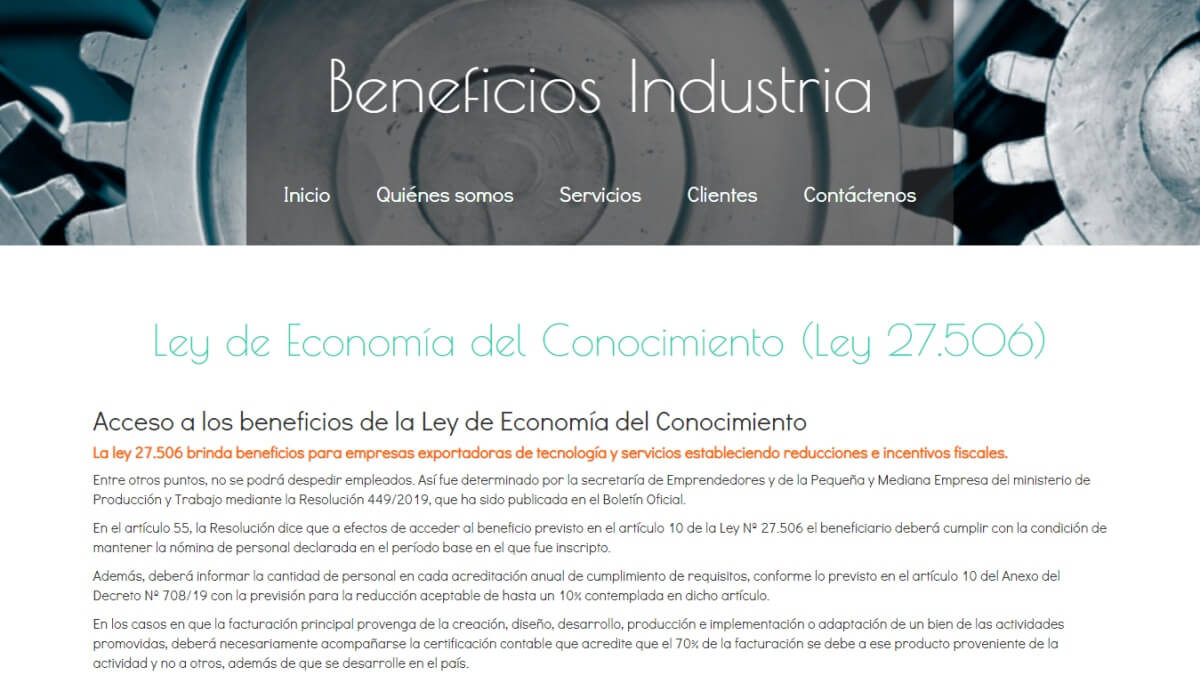 Ley De Economía Del Conocimiento Ley 27506 Beneficios Industria 5450